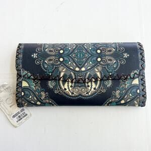 Elegant Blue and Cream Women's Wallet
